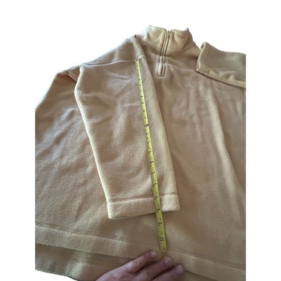 Mens Fleece Sz XL Canada Yellow Pullover 1/4 Zip Lightweight Jacket Coat - Picture 8 of 9